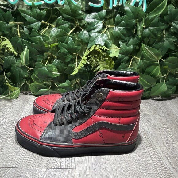 Vans X Marvel 2017 Collab Deadpool Sk8-Hi Brand New In Box Mens 7 W 8.5 main image 5